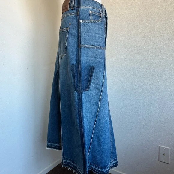 Alexander McQueen Blue Denim Maxi Skirt size 44 EU - Picture 11 of 11